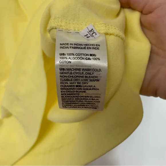 Chicos The Ultimate Tee 100% Cotton Size 2 large) Yellow  Comfort Casual Vibrant - Picture 6 of 8